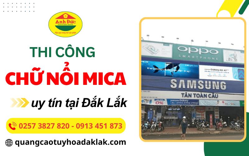 thi công chữ nổi mica