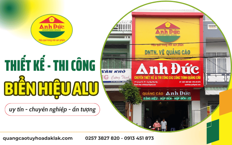 thiết kế thi công biển hiệu Alu